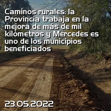 Caminos rurales: la Provincia trabaja en la mejora de más de mil kilómetros y Mercedes es uno de los municipios beneficiados