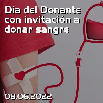 Dia del Donante con invitación a donar sangre