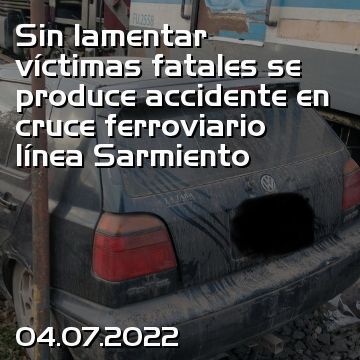Sin lamentar víctimas fatales se produce accidente en cruce ferroviario línea Sarmiento