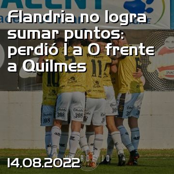 Flandria no logra sumar puntos: perdió 1 a 0 frente a Quilmes