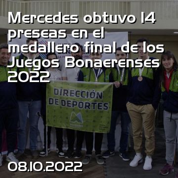 Mercedes obtuvo 14 preseas en el medallero final de los Juegos Bonaerenses 2022