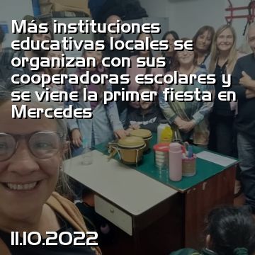 Más instituciones educativas locales se organizan con sus cooperadoras escolares y se viene la primer fiesta en Mercedes