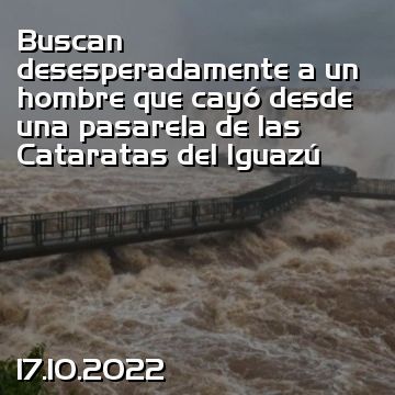 Buscan desesperadamente a un hombre que cayó desde una pasarela de las Cataratas del Iguazú