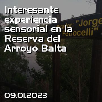 Interesante experiencia sensorial en la Reserva del Arroyo Balta