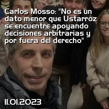 Carlos Mosso: “No es un dato menor que Ustarroz se encuentre apoyando decisiones arbitrarias y por fuera del derecho”