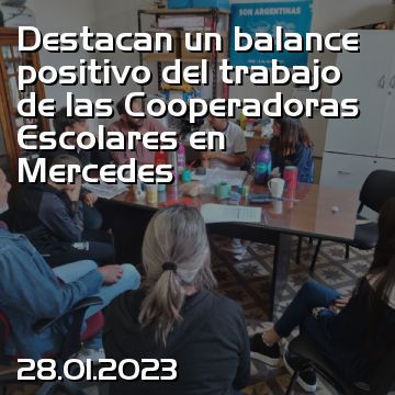 Destacan un balance positivo del trabajo de las Cooperadoras Escolares en Mercedes