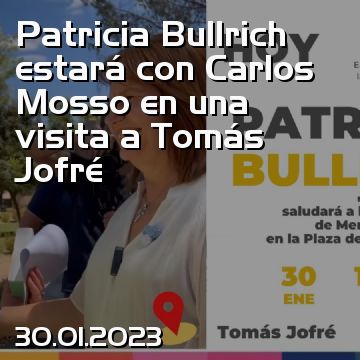 Patricia Bullrich estará con Carlos Mosso en una visita a Tomás Jofré