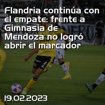 Flandria continúa con el empate: frente a Gimnasia de Mendoza no logró abrir el marcador