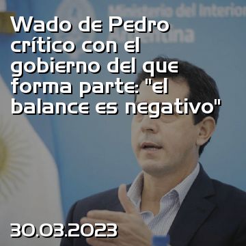 Wado de Pedro crítico con el gobierno del que forma parte: “el balance es negativo”