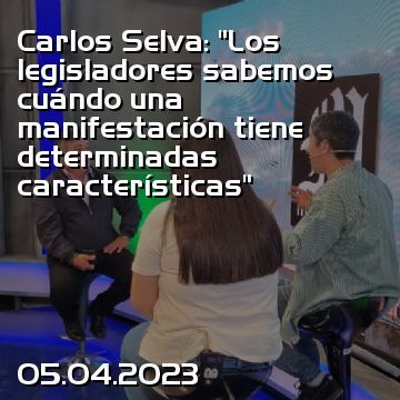 Carlos Selva: “Los legisladores sabemos cuándo una manifestación tiene determinadas características”