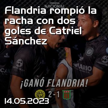 Flandria rompió la racha con dos goles de Catriel Sánchez