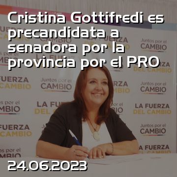 Cristina Gottifredi es precandidata a senadora por la provincia por el PRO