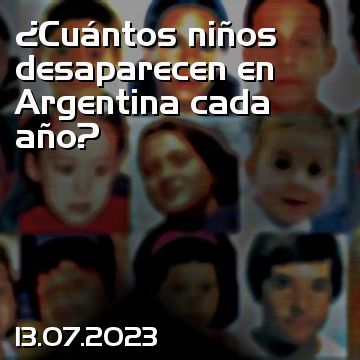 ¿Cuántos niños desaparecen en Argentina cada año?