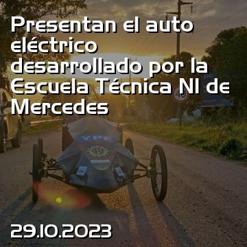 Presentan el auto eléctrico desarrollado por la Escuela Técnica N1 de Mercedes