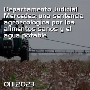 Departamento Judicial Mercedes: una sentencia agroecológica por los alimentos sanos y el agua potable.