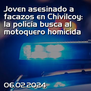 Joven asesinado a facazos en Chivilcoy: la policía busca al motoquero homicida