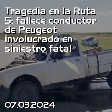 Tragedia en la Ruta 5: fallece conductor de Peugeot involucrado en siniestro fatal