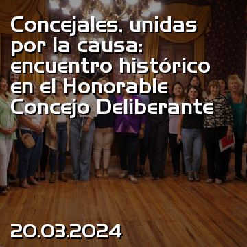 Concejales, unidas por la causa: encuentro histórico en el Honorable Concejo Deliberante