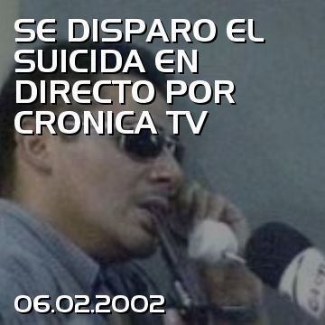 SE DISPARO EL SUICIDA EN DIRECTO POR CRONICA TV