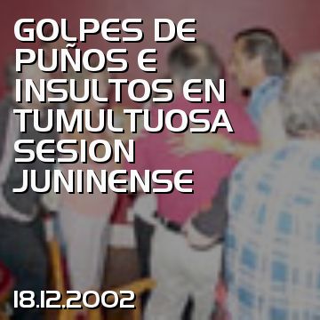 GOLPES DE PUÑOS E INSULTOS EN TUMULTUOSA SESION JUNINENSE