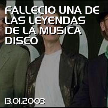 FALLECIO UNA DE LAS LEYENDAS DE LA MUSICA DISCO