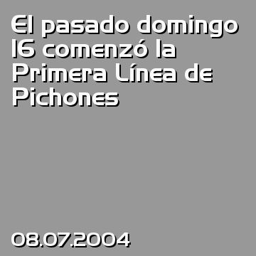 El pasado domingo 16 comenzó la Primera Línea de Pichones