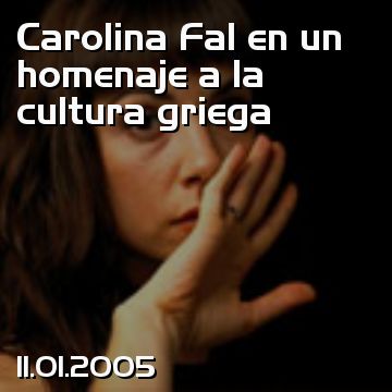 Carolina Fal en un homenaje a la cultura griega