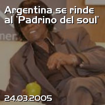 Argentina se rinde al 'Padrino del soul'