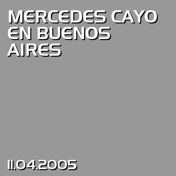 MERCEDES CAYO EN BUENOS AIRES