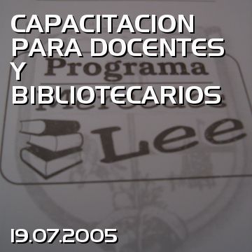 CAPACITACION PARA DOCENTES Y BIBLIOTECARIOS