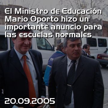 El Ministro de Educación Mario Oporto hizo un importante anuncio para las escuelas normales