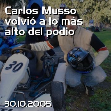 Carlos Musso volvió a lo más alto del podio