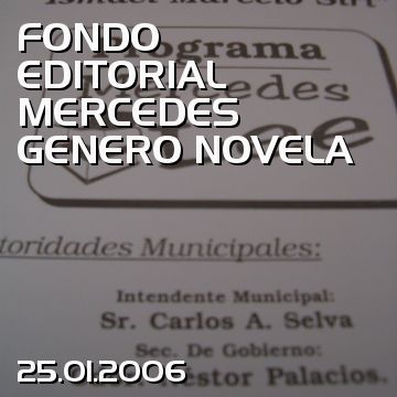 FONDO EDITORIAL MERCEDES GENERO NOVELA
