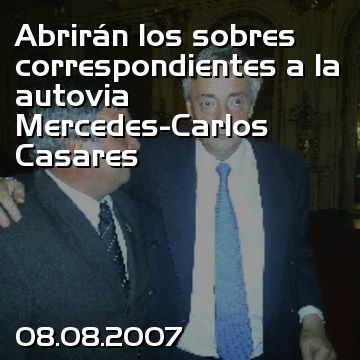 Abrirán los sobres correspondientes a la autovia Mercedes-Carlos Casares