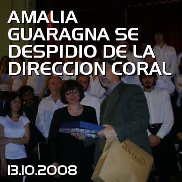 AMALIA GUARAGNA SE DESPIDIO DE LA DIRECCION CORAL