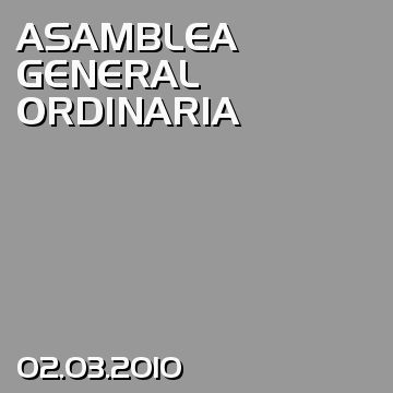ASAMBLEA GENERAL ORDINARIA