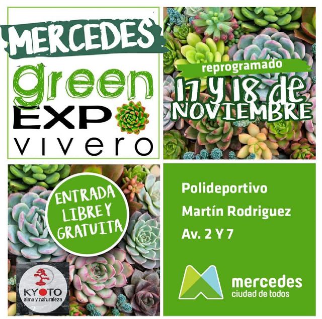 Mercedes Green Expo Vivero reprogramada para el 17 y 18 de noviembre