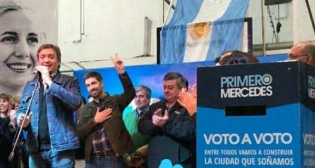 Máximo Kirchner, Carlos Selva y Wado de Pedro en el acto local del “Frente de Todos”
