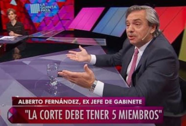 Alberto Fernández en 2016: “La Corte debe tener cinco miembros, el resto es fantasía”