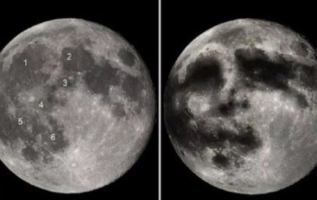 ¿Qué es el rostro humano que se observa en la Luna?