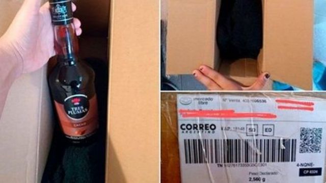 Cuando lo insólito se hace viral: compró una laptop y recibió una botella de licor