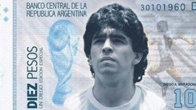 Presentaron un proyecto de ley en el Senado para lanzar el billete de Diego Maradona