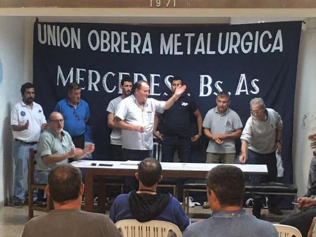 Los metalúrgicos apoyaron la continuidad de Humberto Perdiguero en la UOM seccional Mercedes