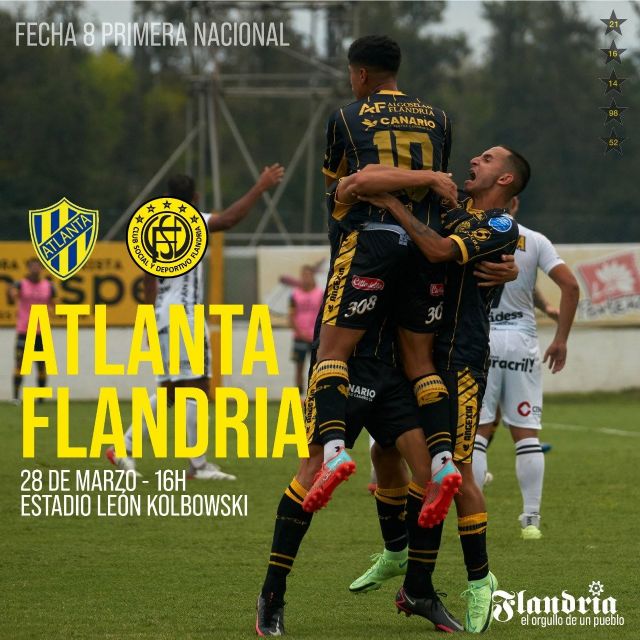 Hoy juega la 8va fecha Flandria - Atlanta por la Primera Nacional
