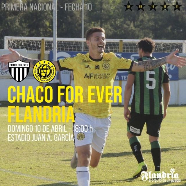 Hoy juega Flandria vs Chaco For Ever por el torneo Primera Nacional