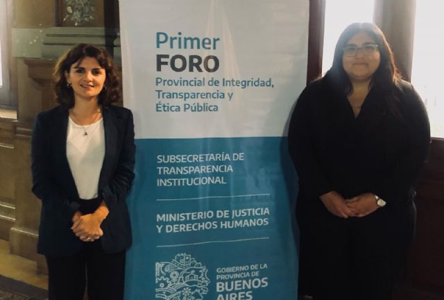 Mercedes en el Primer Foro de Integridad, Transparencia y Ética Pública organizado por el Ministerio de Justicia Bonaerense.