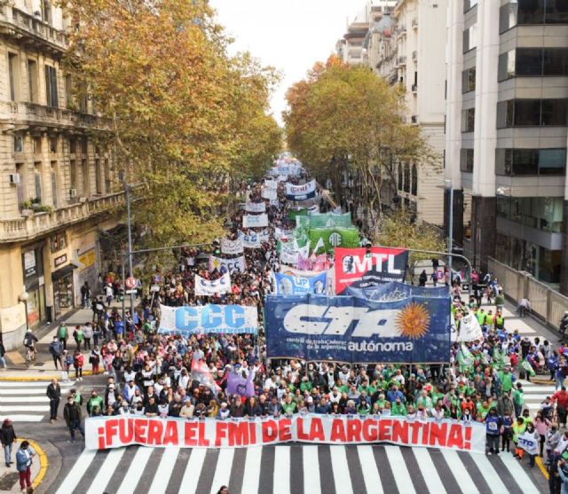La CTA autónoma se movilizó contra el FMI con epicentro en la Ciudad Autónoma de Buenos Aires
