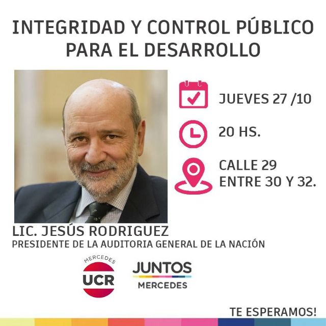 Jesús Rodríguez disertará en el Comité Radical