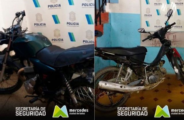Se recuperan motos en sendos operativos de la Policía Comunal de Mercedes