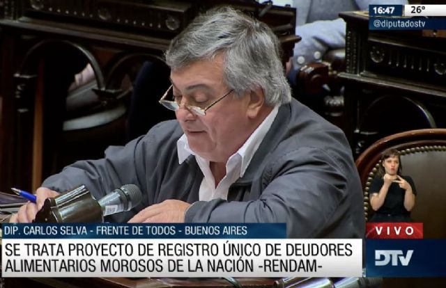 Carlos Selva se expresó sobre el tratamiento del Registro Único de Deudores Alimentarios Morosos en Diputados
